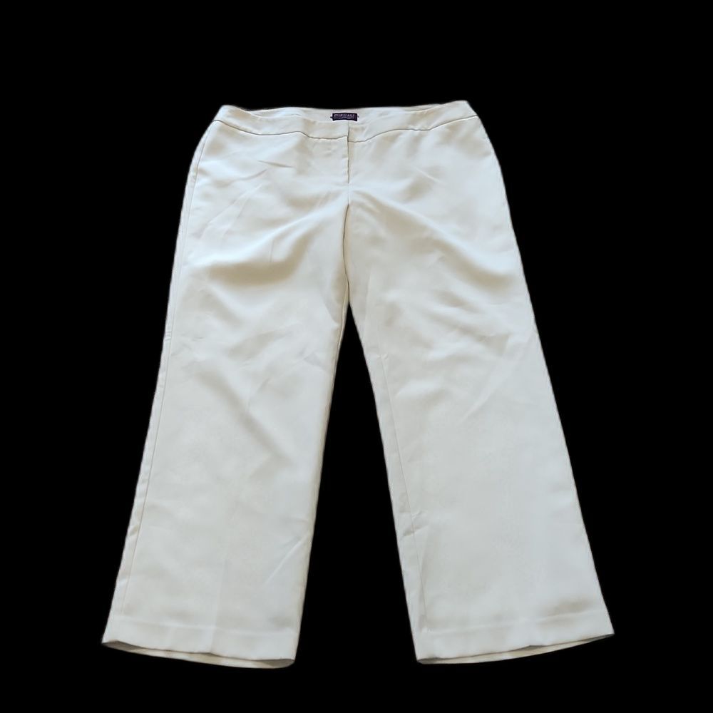 Roz & Ali The Signature Fit Size 16 Cream/White Slacks